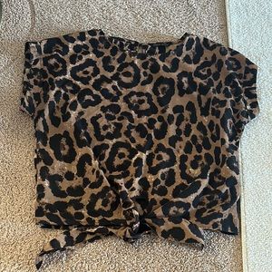 SHEIN Size medium Cheetah Print tie top